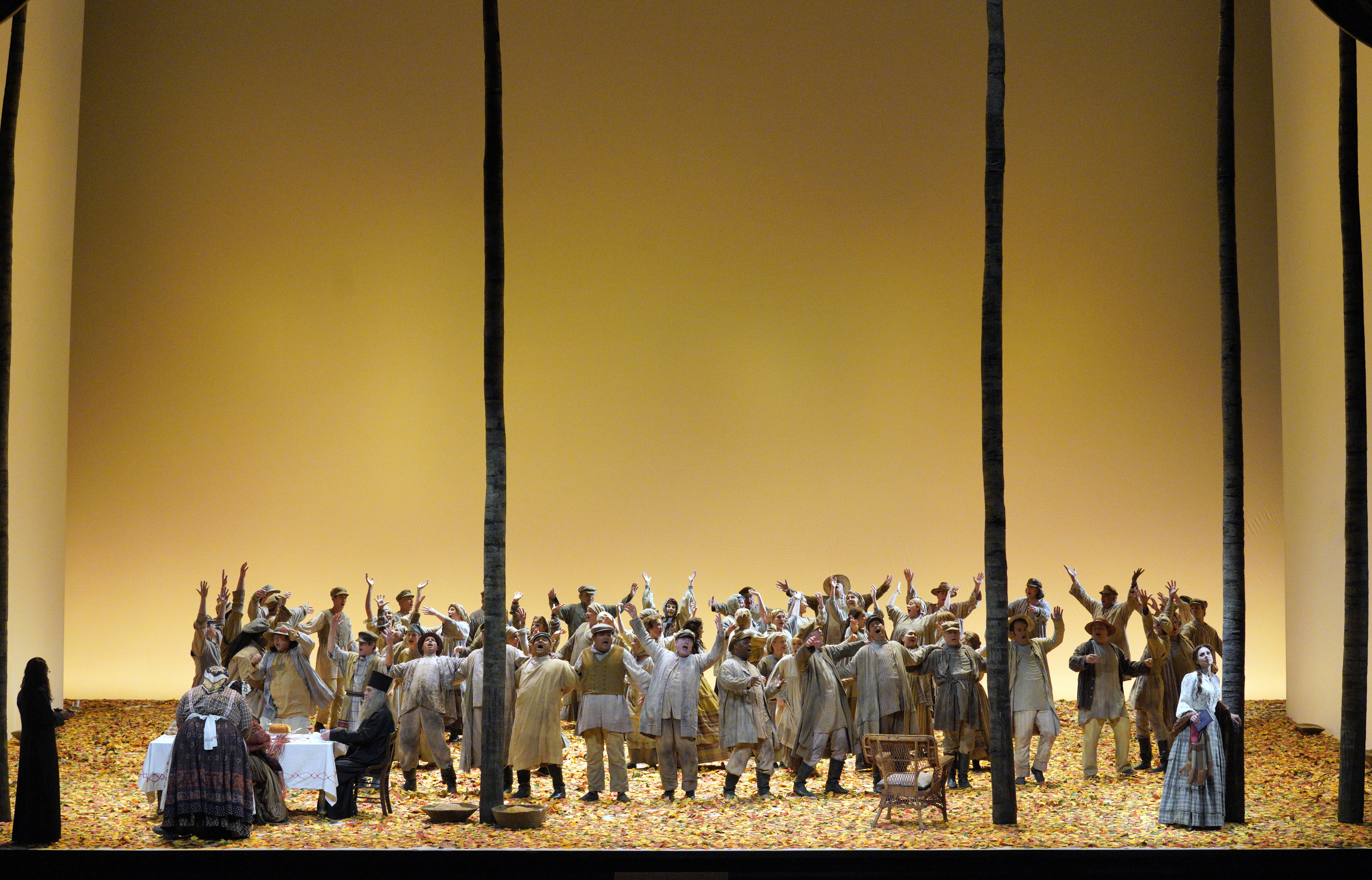 Eugene Onegin cast on stage